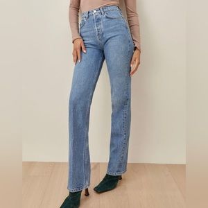 Reformation Cynthia High Rise Straight Long jeans size 25